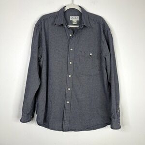 Eddie Bauer Men's Checkered Long Sleeve Collared Button Front Shirt Sz Large